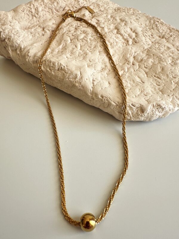 Çelik Top Detaylı Vip Kolye