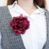 Kırmızı Gül Model İğneli Broş