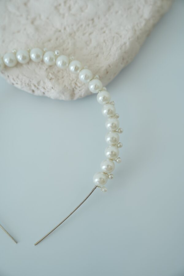 İnci Boncuk Detaylı Gelin Saç Aksesuarı