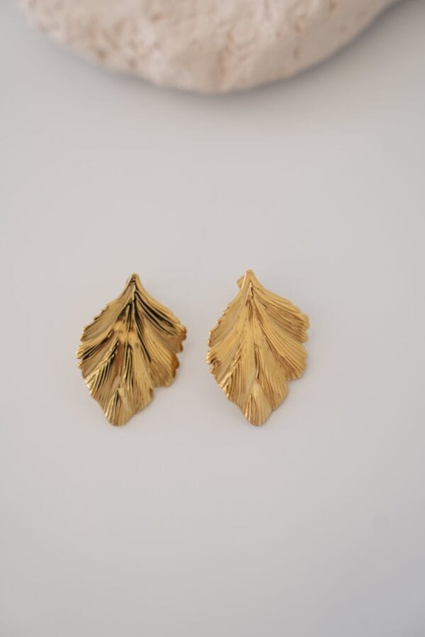 Yaprak Model Çelik Küpe