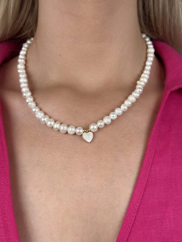 Sedef Kalpli İnci Kolye