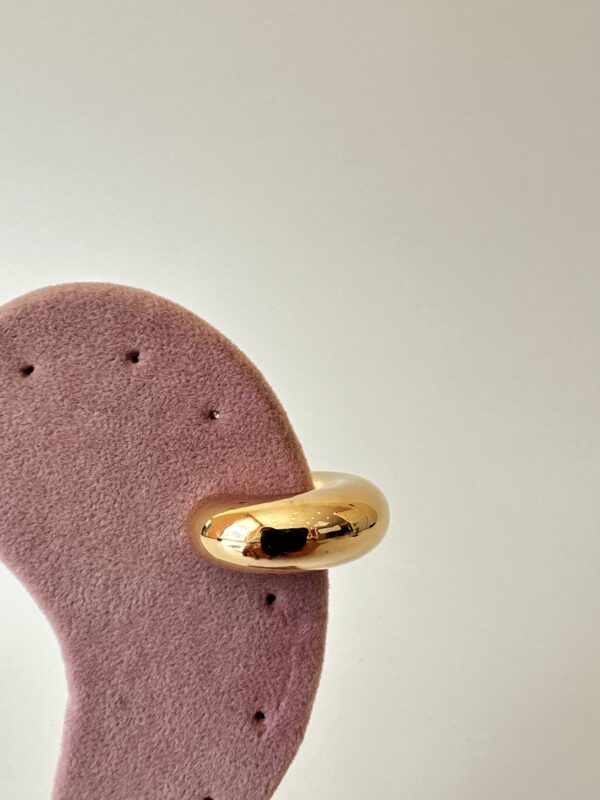 Vip Büyük Boy Bombeli Halka Kıkırdak Küpe