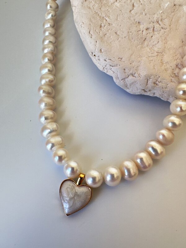 Vip Kalite Pirinç Üzeri Altın Kaplama A++ 7-8 mm Tatlı Su İncisi Kolye