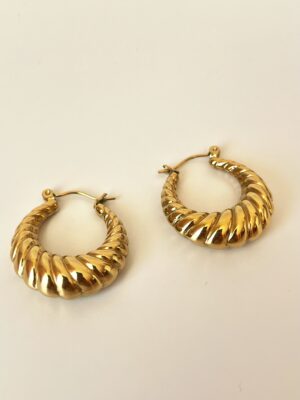 Vintage Çelik Halka Küpe