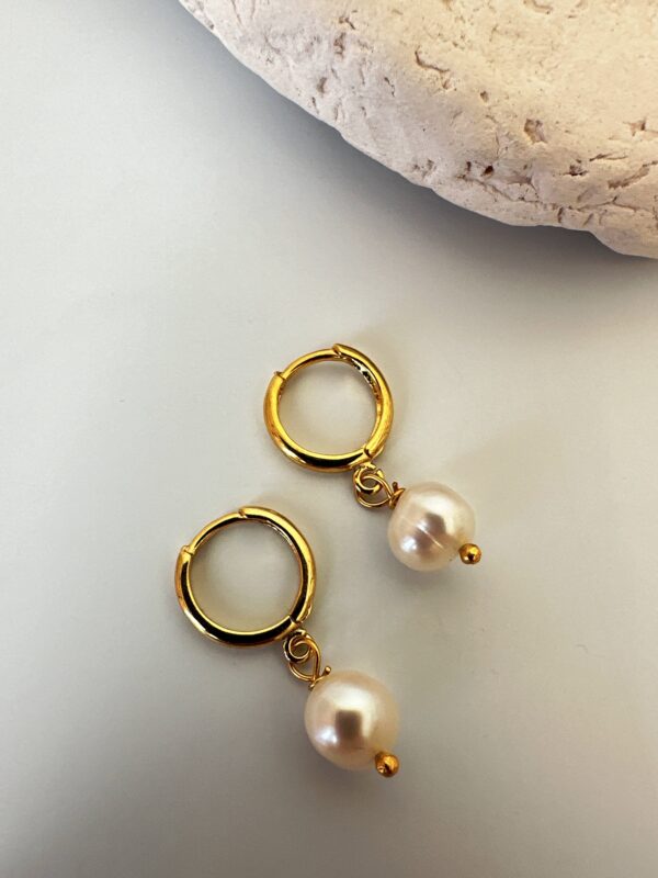 Vip Kalite Pirinç Üzeri Altın Kaplama A++ 7-8 mm Tatlı Su İncisi Küpe