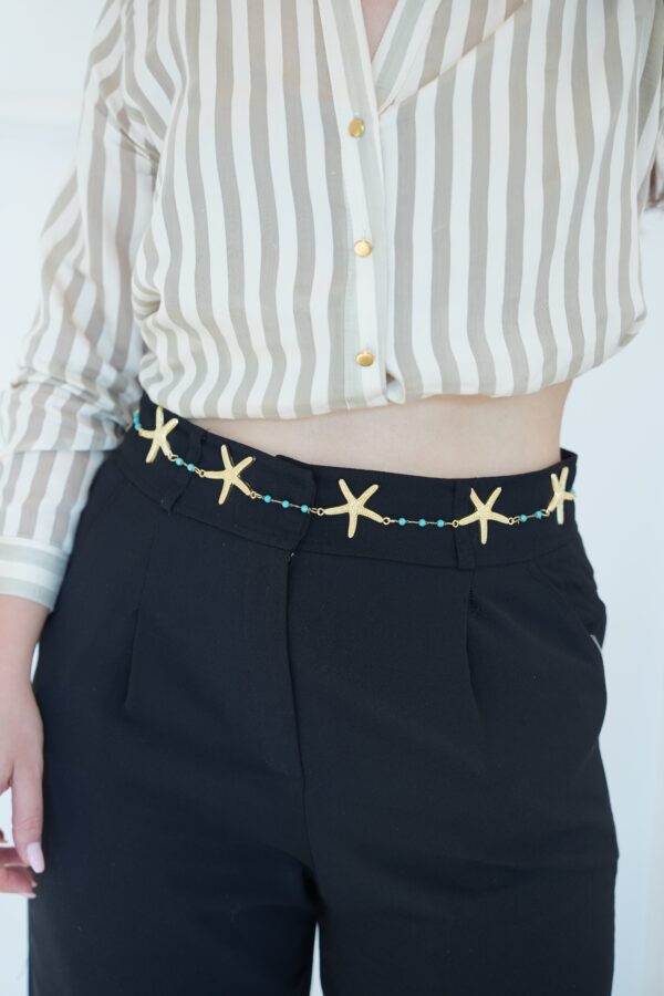 Deniz Yıldızı Model Gold Bel Zinciri