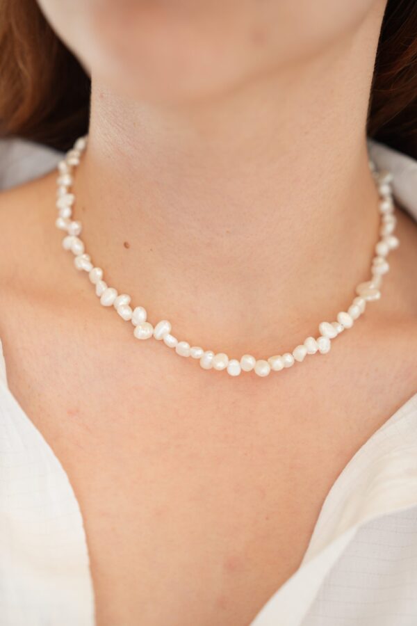 Tasma Barok İnci Kolye 925 Ayar Gümüş Üzeri Altın Kaplama