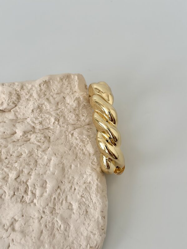 Burgu Model Çelik Kalın Bileklik