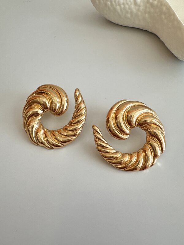 Vip Burgu Büyük Gold Halka Küpe