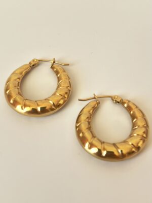 Vintage Çelik Halka Küpe