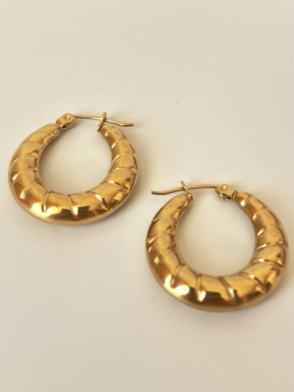 Vintage Çelik Halka Küpe