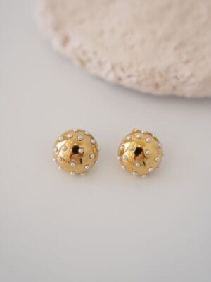 İnci Detaylı Çelik Küpe