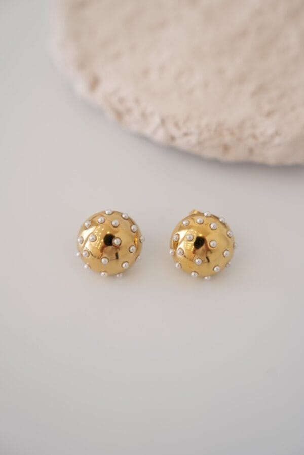 İnci Detaylı Çelik Küpe