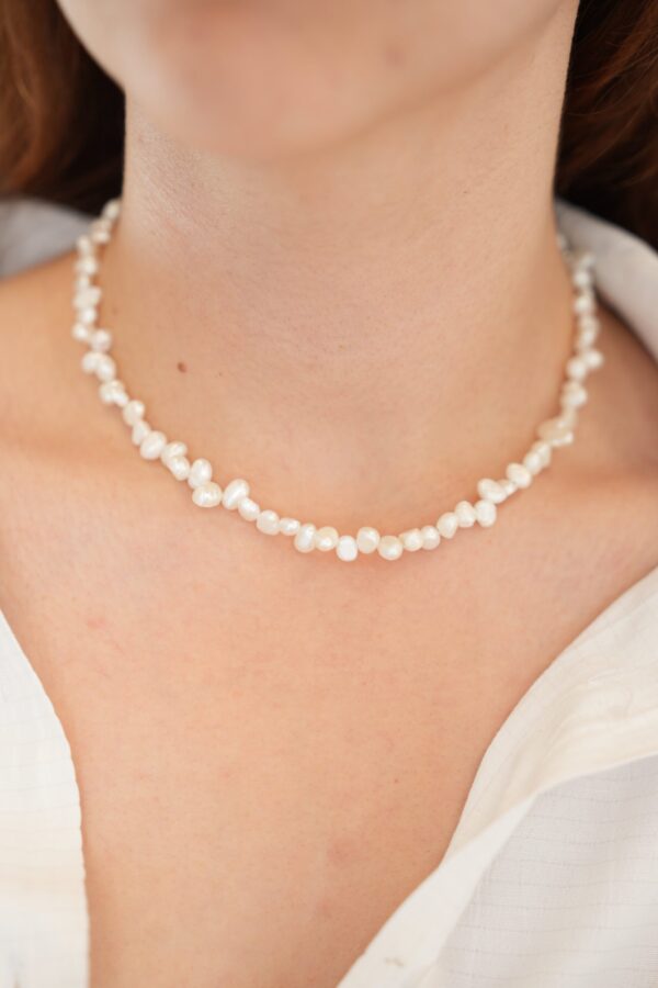 Tasma Barok İnci Kolye 925 Ayar Gümüş Üzeri Altın Kaplama