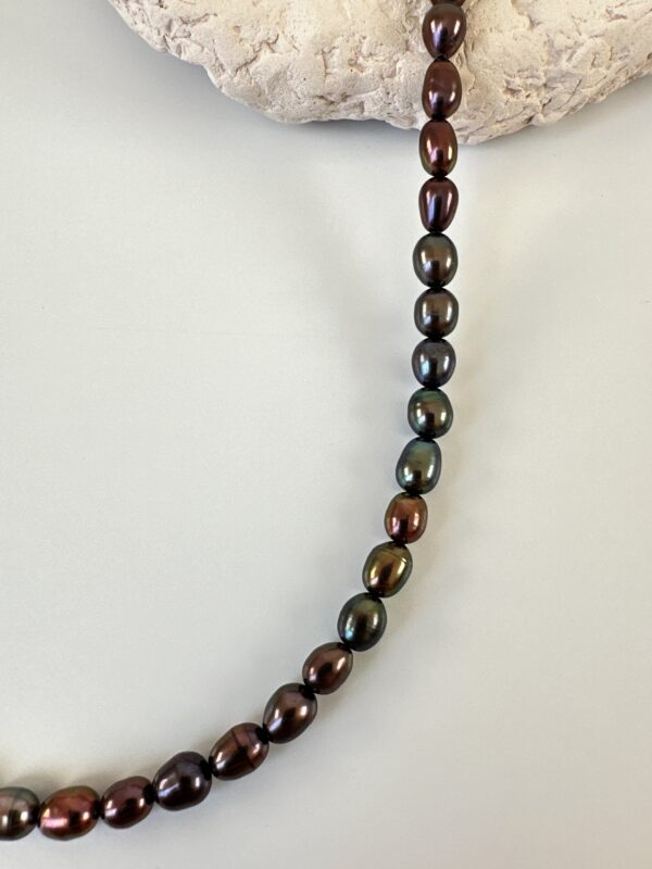 Erkek Siyah Tatlı Su İncisi Kolye