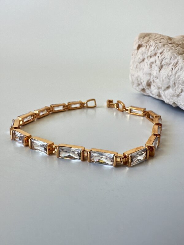 Vip Çelik Zirkon Taş Detaylı Bileklik