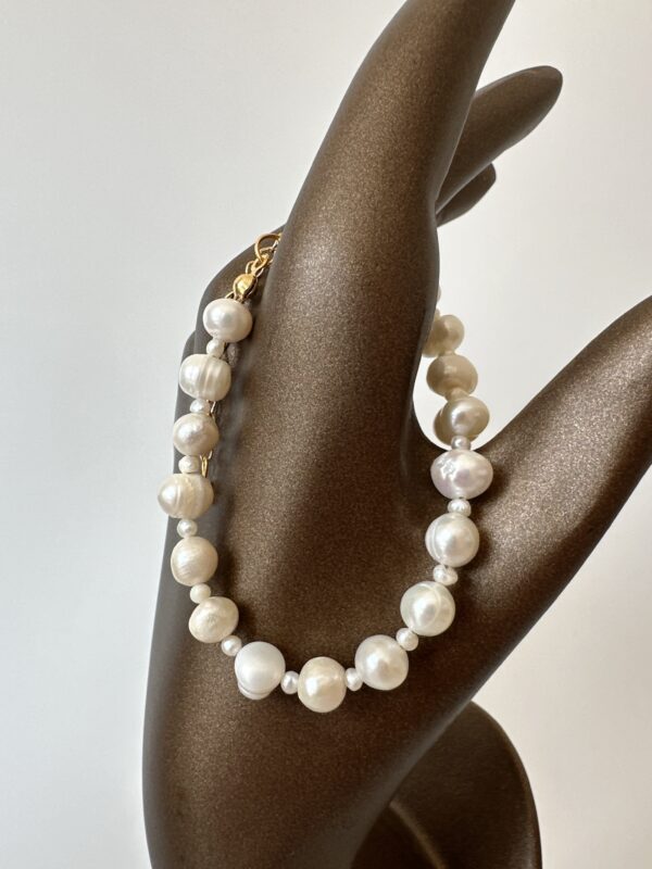 Gerçek İnci Kolye Bileklik ve Küpe Set