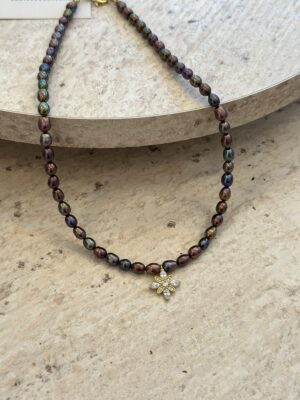 ef788abb9819a02679486090c652ca0e.jpg Zirkon Taş Detaylı Siyah Gerçek Tatlı Su İncisi Kolye