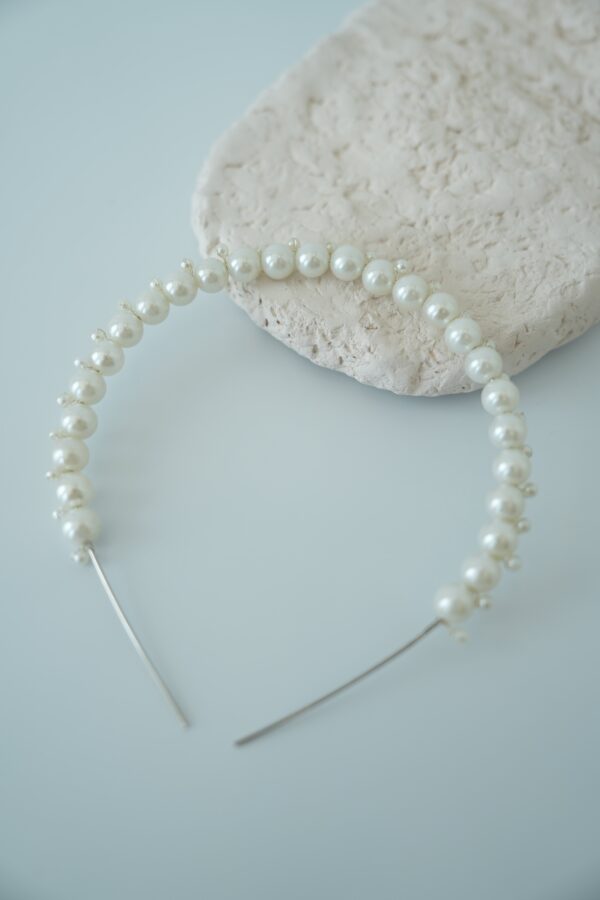 İnci Boncuk Detaylı Gelin Saç Aksesuarı