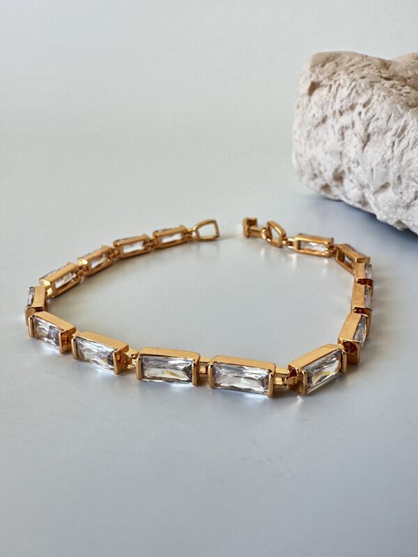 Vip Çelik Zirkon Taş Detaylı Bileklik