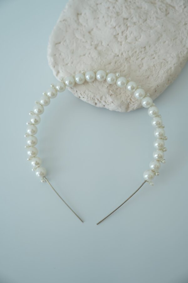 İnci Boncuk Detaylı Gelin Saç Aksesuarı