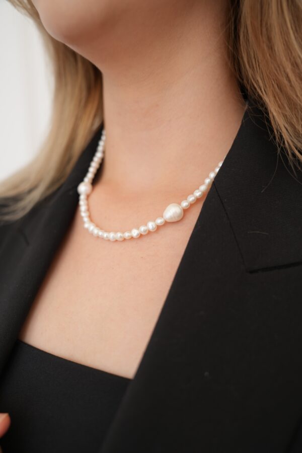 Damla İnci Detaylı Vip Gerçek İnci Kolye