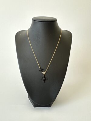 fa8e6aabc5586d887d8e97cd7fca602b-2.jpg Siyah Kuzey Yıldızı Model Çelik Gold Kolye