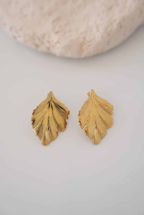 Yaprak Model Çelik Küpe