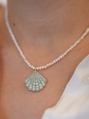 528298efda2c51753eb3d318e2712c6b.jpg Açık Mavi Gerçek Tatlı Su İncili İstiridye Kolye