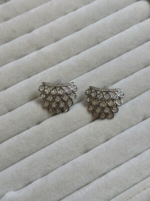 Zirkon Taşlı Çoklu Damla Form Gümüş Renk Kadın Küpe