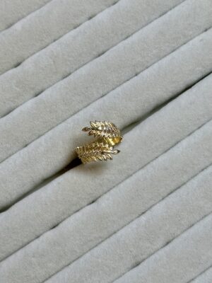 ef4773f0628505053c82b35834cc24f0.jpg Yaprak Model Ayarlanabilir Gold Kadın Yüzük