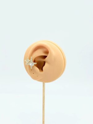 Zirkon Taşlı Yıldız Kıkırdak Küpe – Deliksiz Ear Cuff