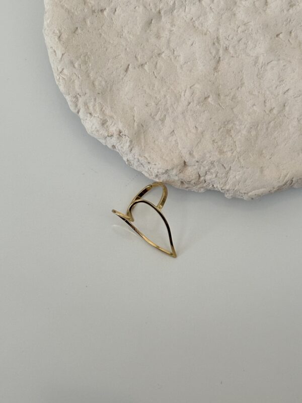 Vintage Kalp Yüzük Gold – Zarif İnce Çizgi Tasarım