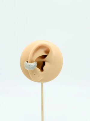 Zirkon Taş Kaplamalı Gold Kıkırdak Küpe – Deliksiz Ear Cuff